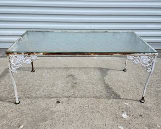 Glass Top Patio Coffee Table