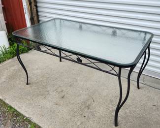 Glass Top Patio Table