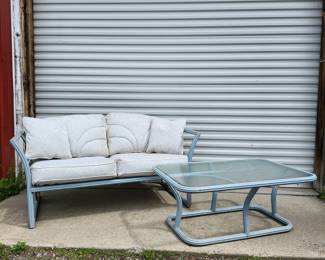 Woodard Loveseat and Coffee Table