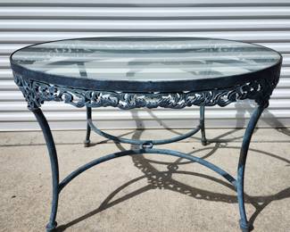 Round Glass Top Table