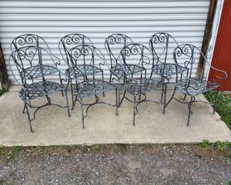 Eight Outdoor Chairs