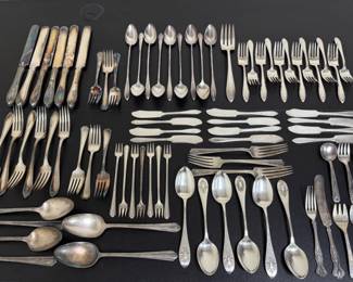 Silver Plated Flatware, Various Patterns, Baby Utensils
