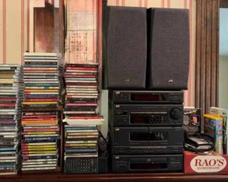 JVC Compact Component System with Remote and JVC Speakers, CDs and VCR