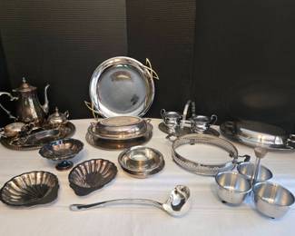 Miscellaneous Sets Of Silver Plated Serving Pieces