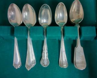 Assorted Engraved Sterling Spoons