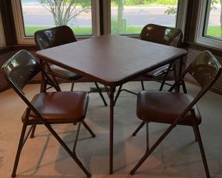 Samsonite Folding Card Table and Chairs