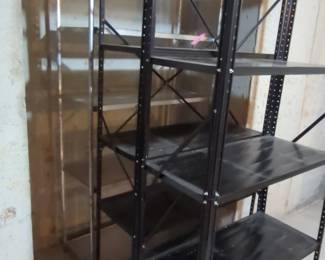 Three Metal Shelving Units