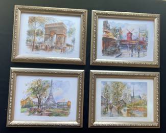 Beautiful Set Of 04 Paris Frame Pictures