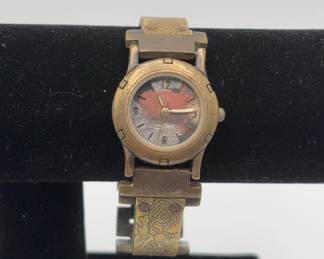 Limited Edition Brass Floral Porthole Watch By The Eduardo Milieris