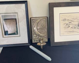Wall Art And Celestial Sconce