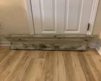 Rustic White Floating Shelf