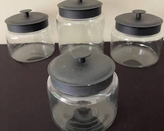 Four Large Kitchen Storage Canisters