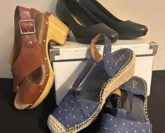 3 Pair Womens Clarks Shoes