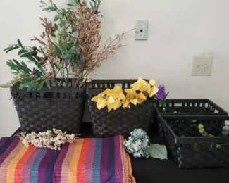 Black Woven Baskets And Like Items