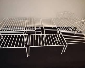Assorted Lot of Metal Stacking Shelves