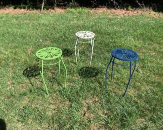 3 Metal Plant Stands