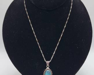 Sterling Silver 16 Necklace With Sterling Silver Pendant