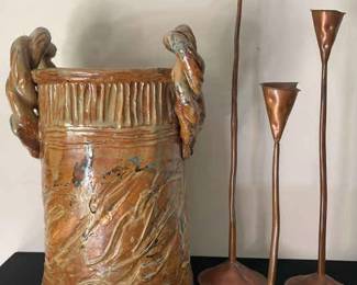 Earth Flame Ceramic Pot Candle Trio
