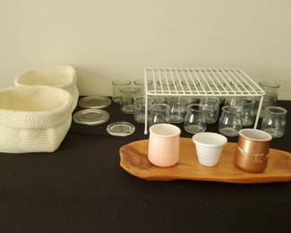 Rustic Wooden Bowl And Other Items