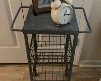 2 Clocks And Rolling Cart