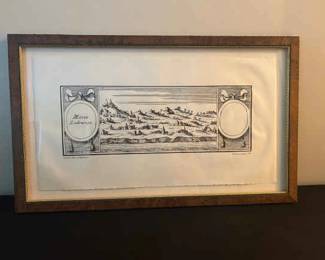 Italian Engraving Illustrated Framed