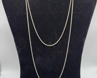 16 And 24 Pair Of Sterling Silver Necklaces