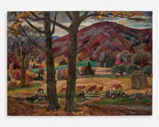 Lot 6: Bertram Hartman (1882-1960) Oil Landscape on Canvas