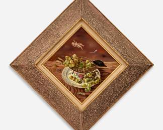 Lot 13: Aaron Bohrod "Florentine Bird" Oil on Board (ca. 1960s)