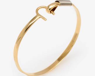 Lot 56: 14k St. Croix Hook Bracelet in Two Tone Gold