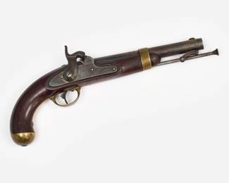 Lot 87: Henry Aston 1842 Army Percussion Pistol (1852)