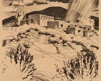 Lot 59: C.A. Seward "Sunshine and Shower" Lithograph (1928)