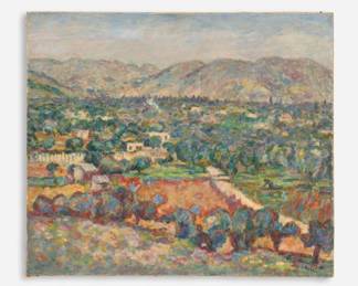 Lot 152: Stavros Papasavvas Oil Landscape (1976)