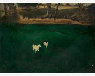 Lot 216: Ion Paleologue "Feldmaus Kaput" Oil on Canvas (1964)