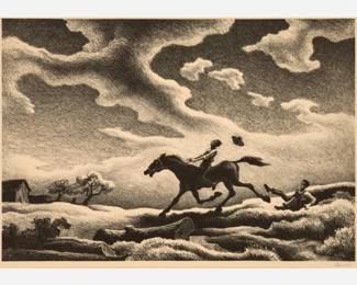Lot 35: Thomas Hart Benton "Spring Tryout" Lithograph (1943)