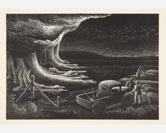 Lot 197: Aaron Pyle "Prairie Fire" Lithograph, Unsigned Proof