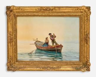 Lot 116: Pietro Gabrini "Toward Evening (Venice)" Watercolor (ca. 1906)