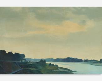 Lot 21: Jane Pronko "Loire Valley" Acrylic on Canvas (1977)