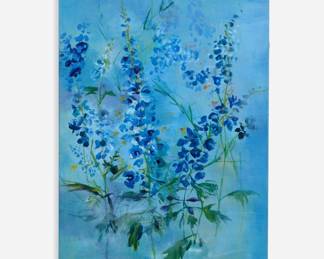 Lot 184: Bev Gegen "Delphinium" Acrylic on Canvas