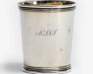 Lot 39: Missouri Silver Julep Cup, George Cook & Robert Simpson (1855, Boonville)