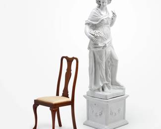 Lot 130: Fratelli Ceccarelli "Summer" Glazed Terracotta Statue