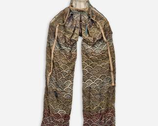 Lot 161: Very Large Antique Kabuki Stilt Pants in Custom Frame