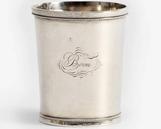 Lot 41: Missouri Silver Julep Cup, Edward Mead (19th c., St. Louis)