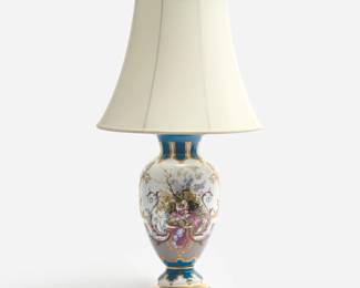 Lot 140: Sevres Style Porcelain Table Lamp