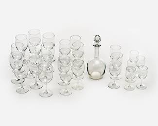 Lot 190: Baccarat Crystal Decanter and Stemware (29 Pc.)