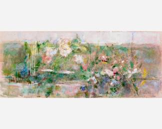 Lot 23: Robert Sudlow "Glimpse Winter Window" Oil on Paper (2004)