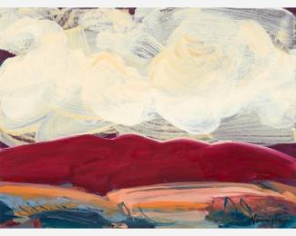 Lot 94: Dan Namingha "La Tierra Series XIV" Acrylic on Paper (1997)