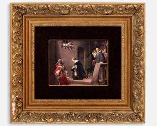 Lot 141: KPM Porcelain Plaque, "Earl of Strafford..." (1848)