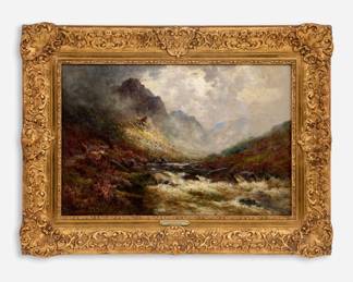 Lot 122: Alfred de Breanski (1877-1957) "In Glencoe" Oil on Canvas