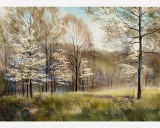 Lot 202: J.R. Hamil Watercolor Landscape (1980)