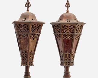 Lot 138: Pair of Oscar Bach-Style Floor Lamps